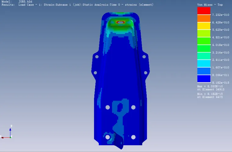 基于hyperworks/ncode支架正弦波循环载荷/白噪声载荷E-N疲劳寿命分析的图2