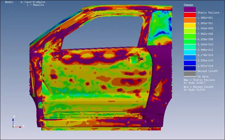 基于ncode汽车车门slam疲劳分析的图2