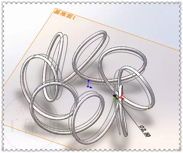 用SolidWorks建模的铁丝圈的图11