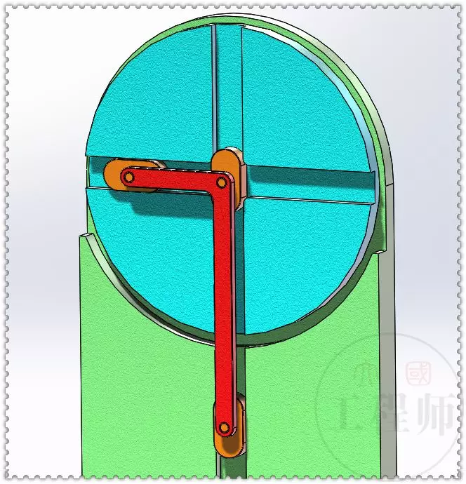 用SolidWorks设计的曲柄三滑块机制的图17