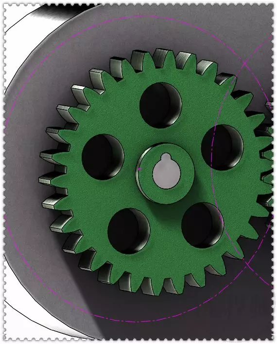 用SolidWorks设计的齿轮水表机制的图40