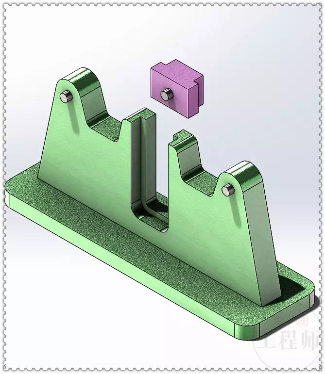 用SolidWorks设计的滑块停留连杆机构的图19