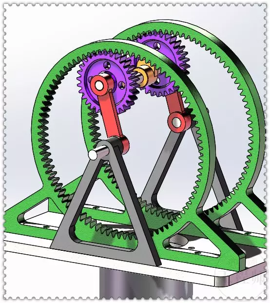 用SolidWorks设计的驻留活塞机构的图37