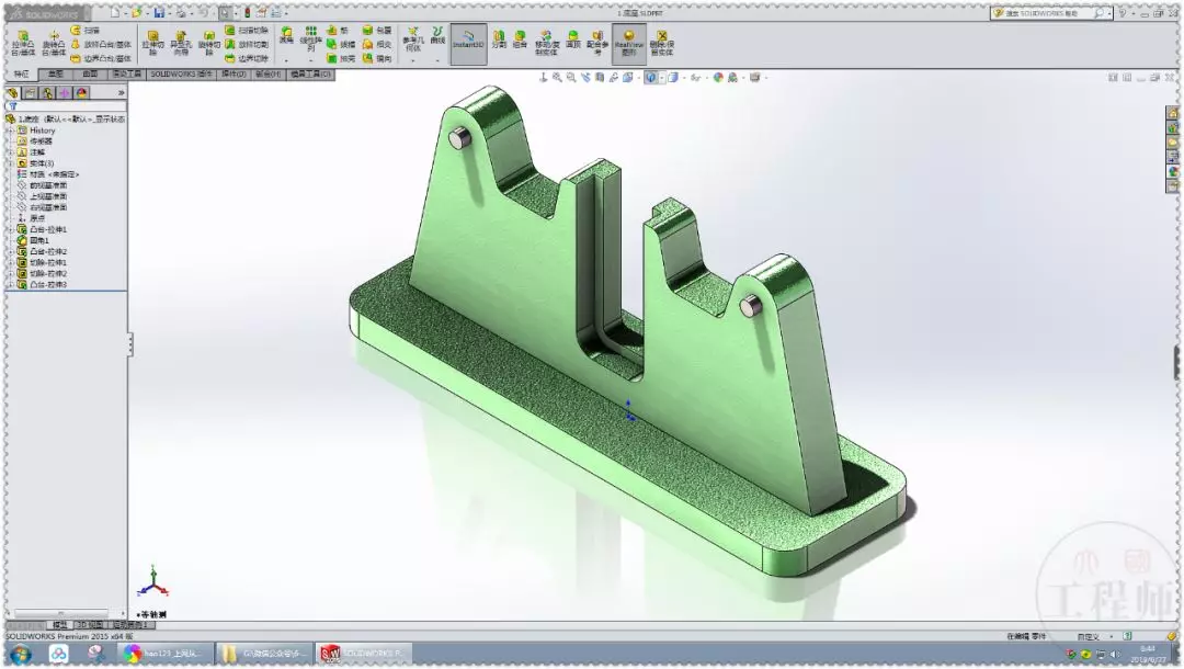 用SolidWorks设计的滑块停留连杆机构的图2