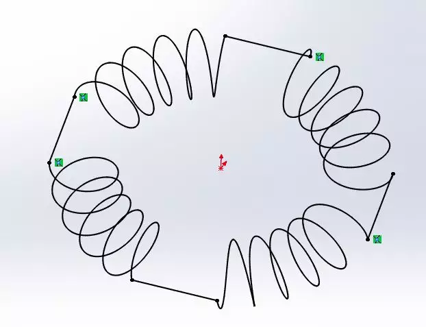 用SolidWorks画一个异形线圈的图12