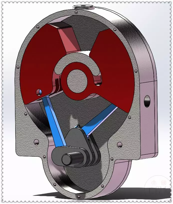 用SolidWorks设计的圆形活塞发动机机构的图36