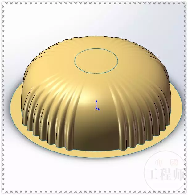 用SolidWorks建模一个镀金半圆形锅盖的图19