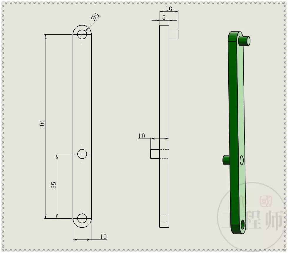 用SolidWorks设计的简单的雨刷机制的图5