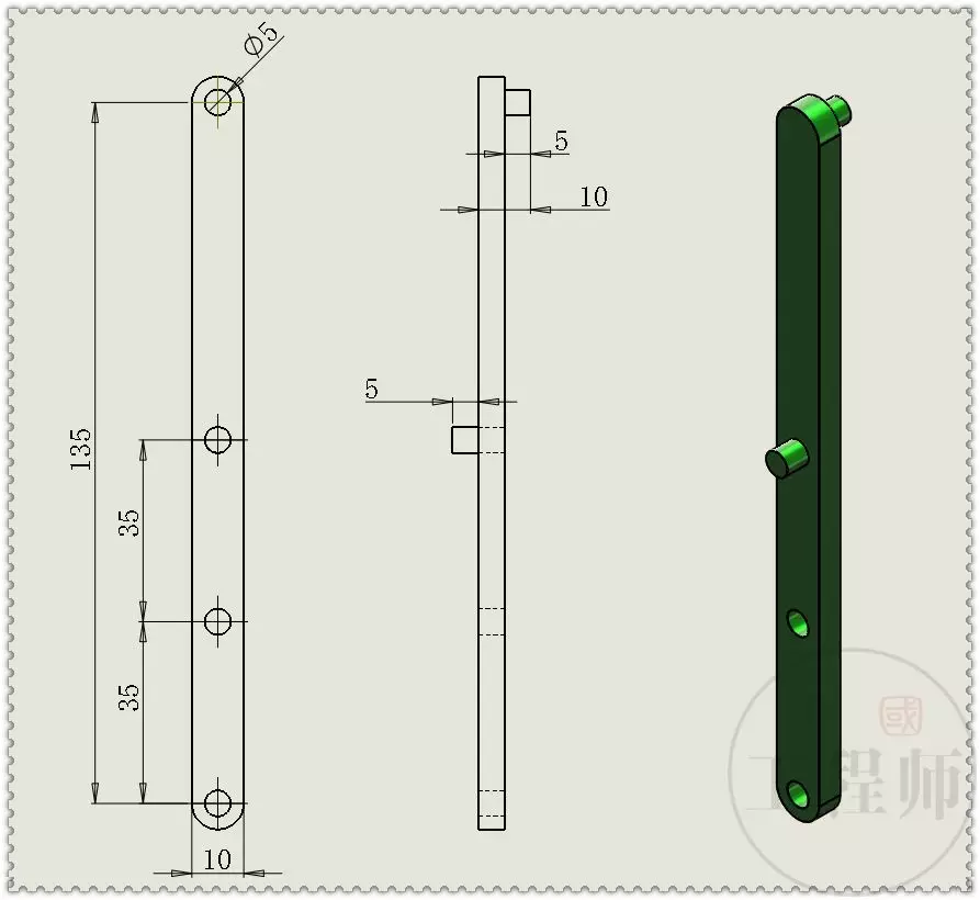 用SolidWorks设计的简单的雨刷机制的图7