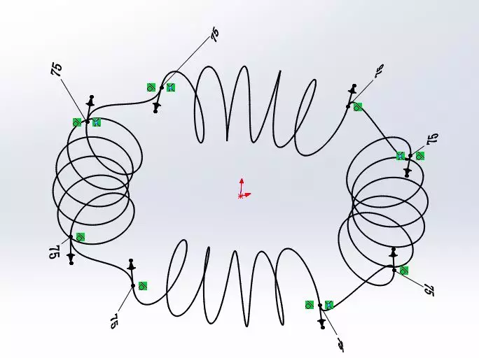用SolidWorks画一个异形线圈的图13