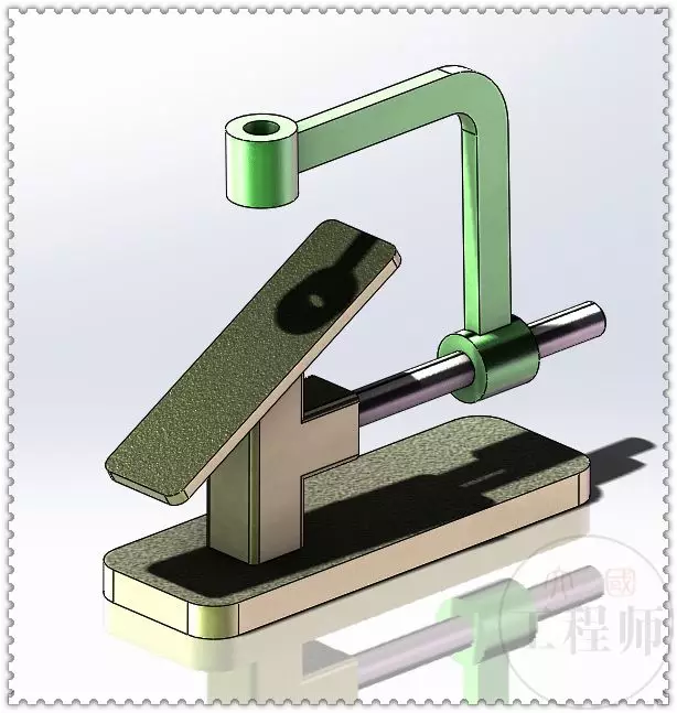 用SolidWorks设计的简单楔形机构的图16