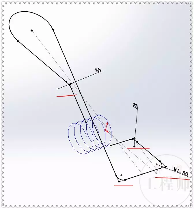 用SolidWorks建模一个弹簧夹子的图12