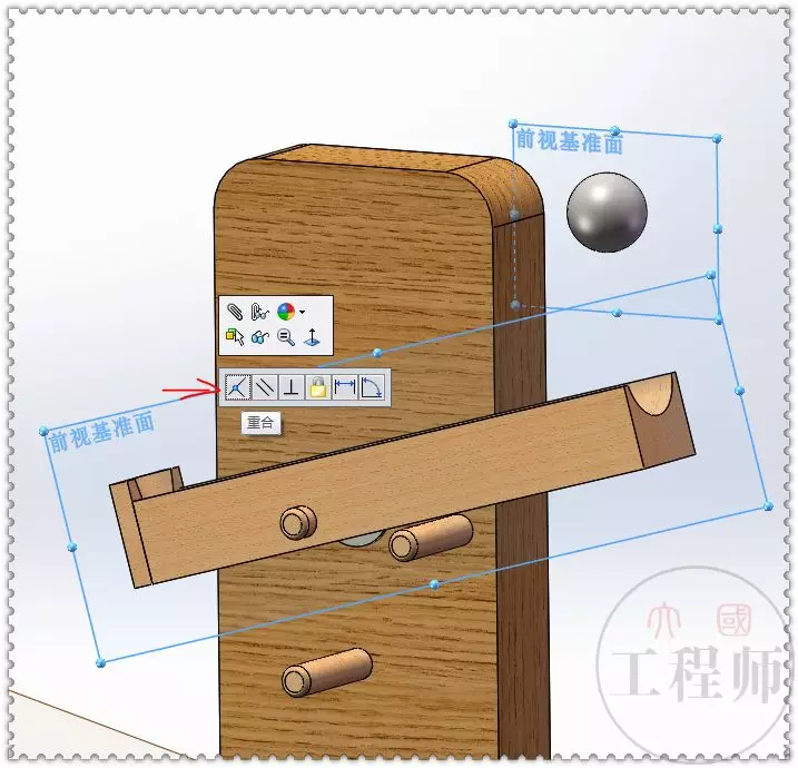 用SolidWorks设计的铁球坠落玩具的图19