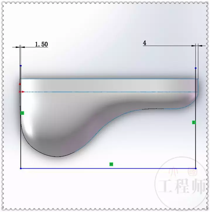 用SolidWorks建模一个自行车坐垫的图30