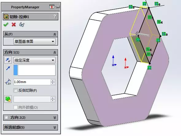 用SolidWorks折弯的指环的图7