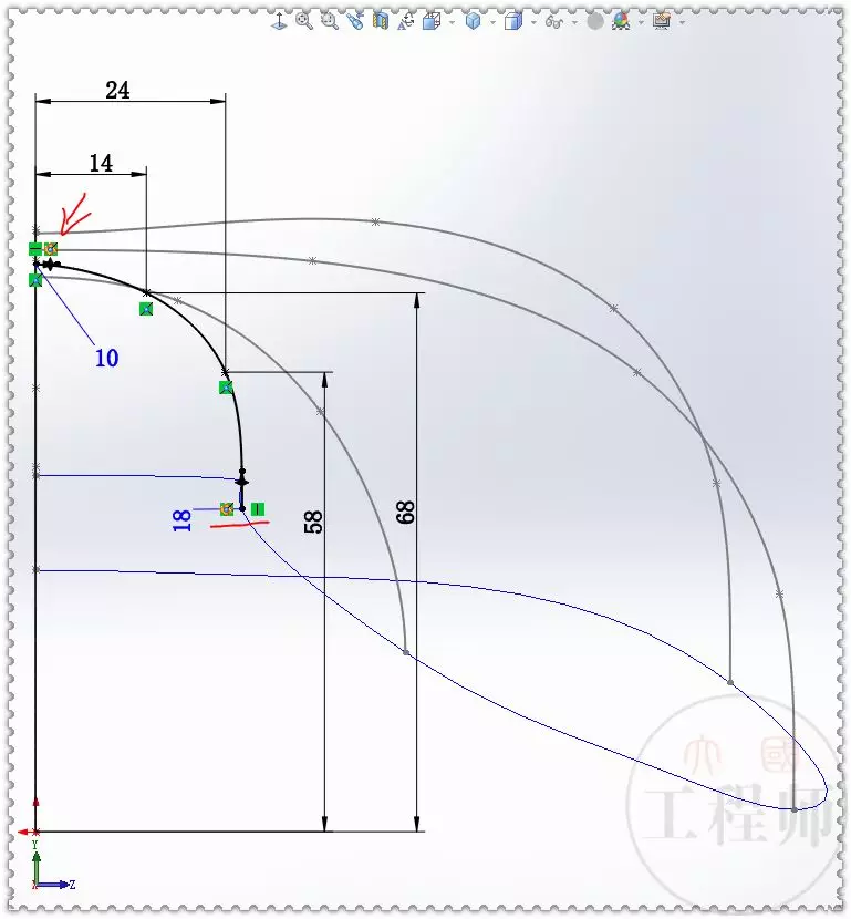 用SolidWorks建模一个自行车坐垫的图18