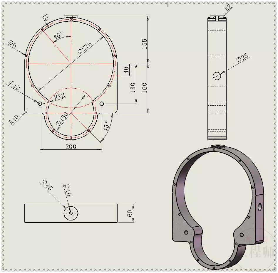 用SolidWorks设计的圆形活塞发动机机构的图2