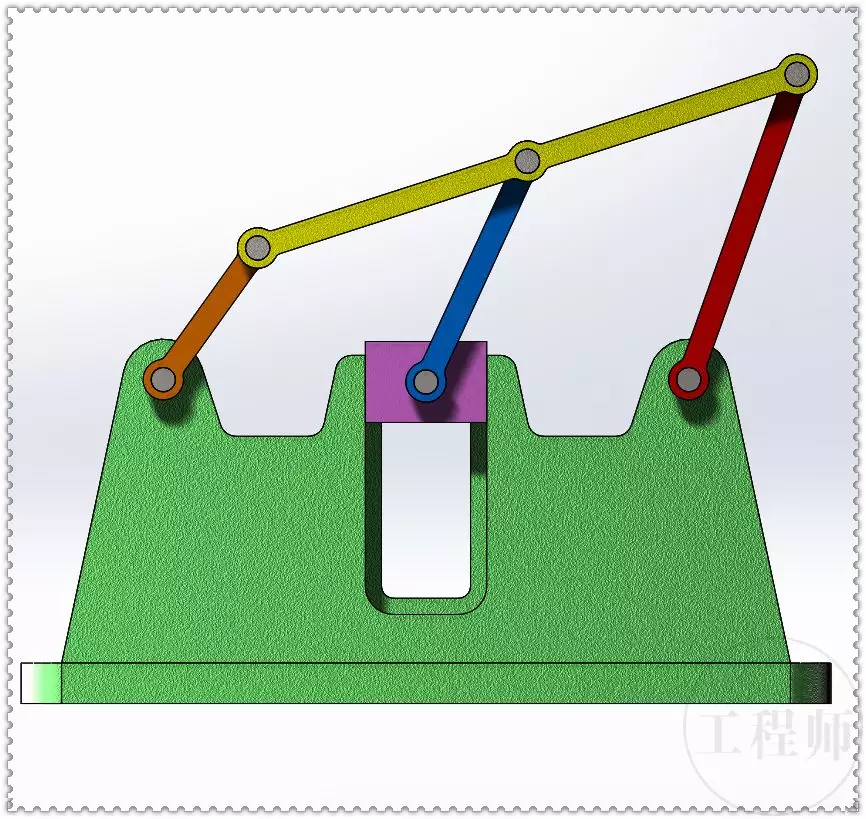 用SolidWorks设计的滑块停留连杆机构的图27