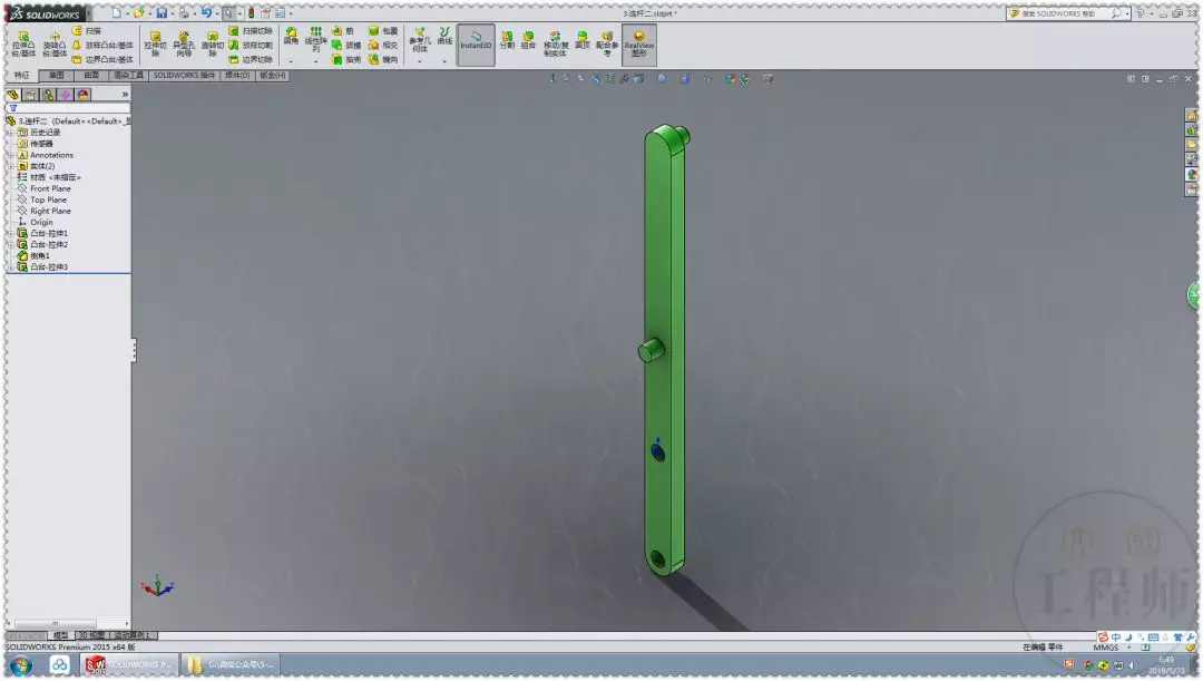 用SolidWorks设计的简单的雨刷机制的图6