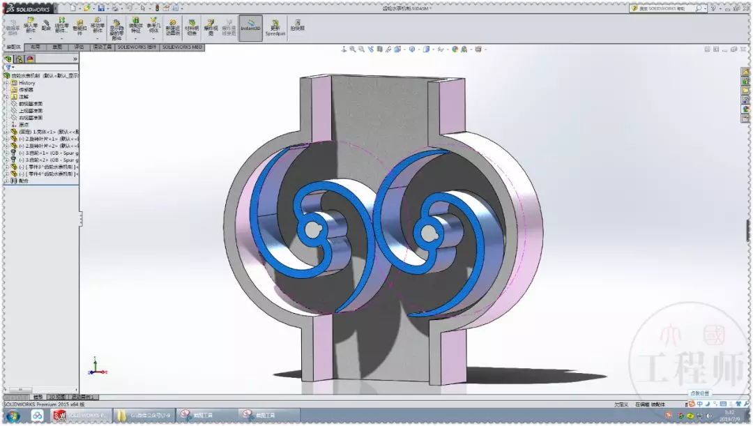 用SolidWorks设计的齿轮水表机制的图47