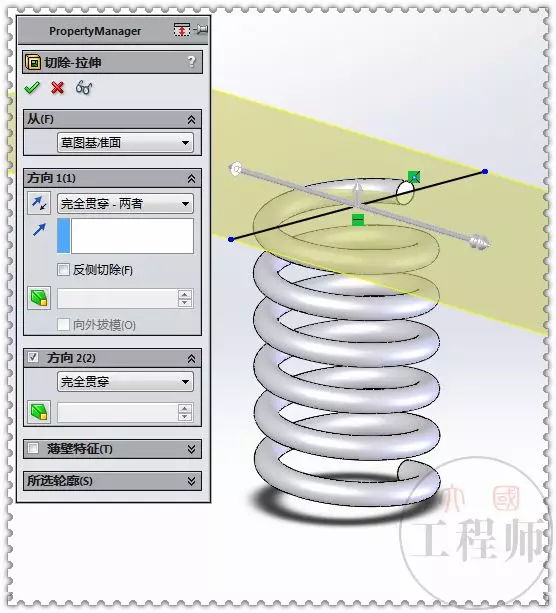 用SolidWorks设计一个带弹簧的手动冲压机制的图32