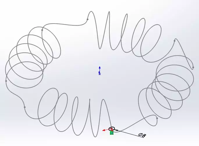 用SolidWorks画一个异形线圈的图15