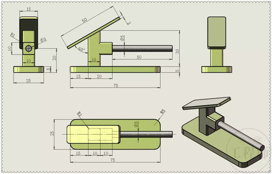 用SolidWorks设计的简单楔形机构的图7