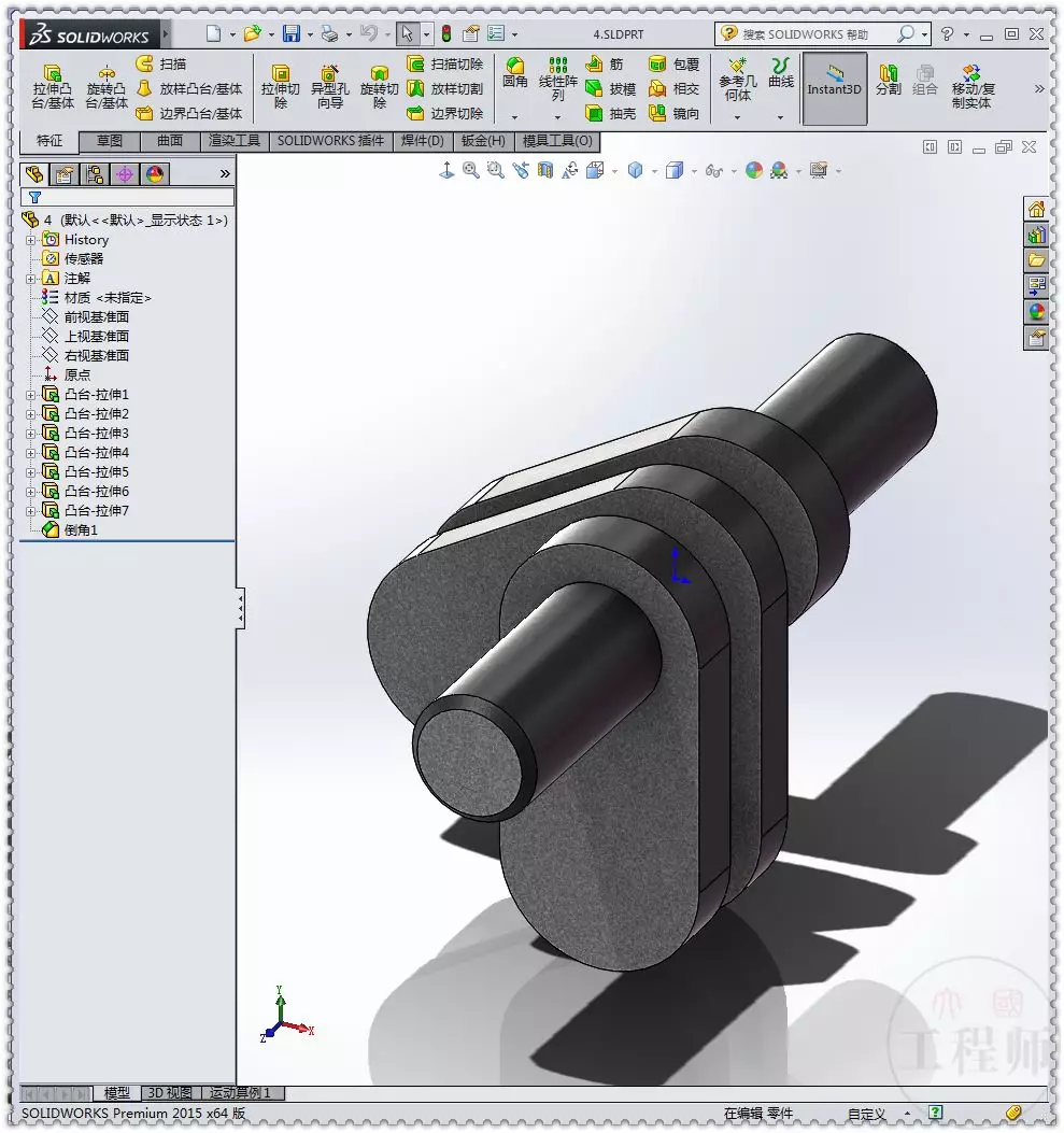 用SolidWorks设计的圆形活塞发动机机构的图7