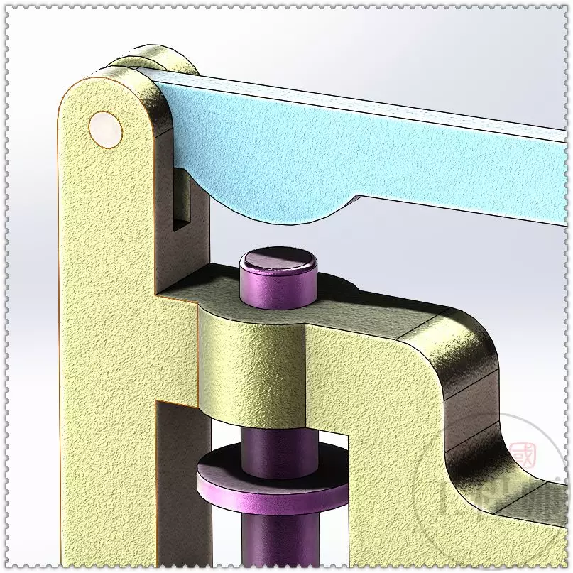 用SolidWorks设计一个带弹簧的手动冲压机制的图11