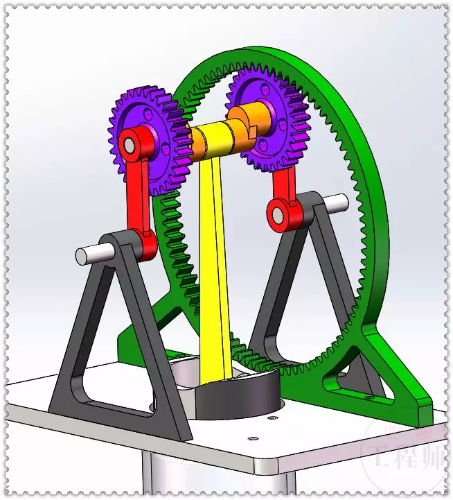 用SolidWorks设计的驻留活塞机构的图43