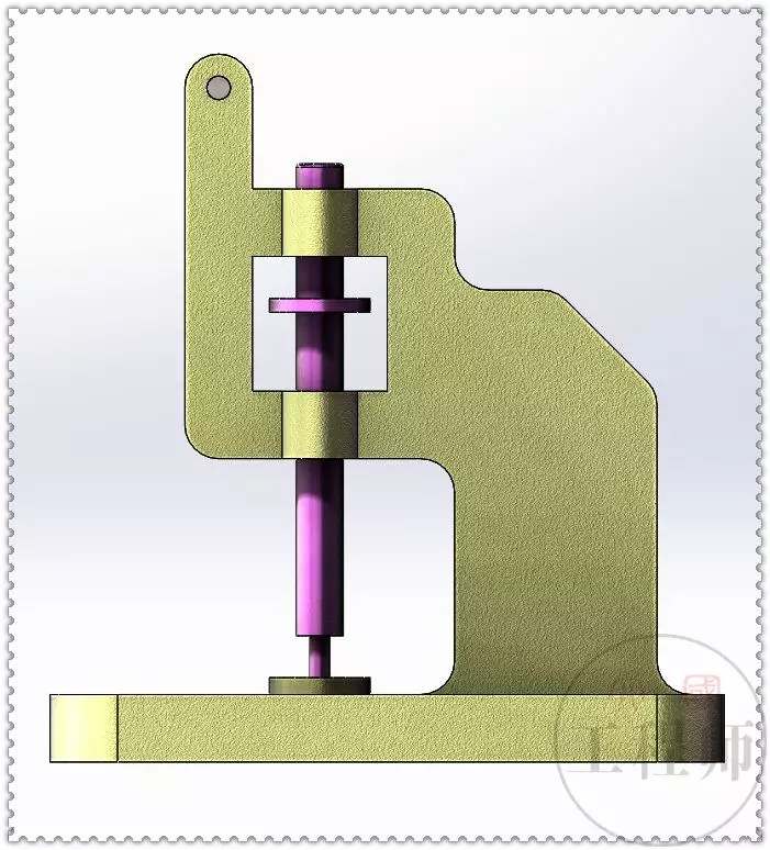 用SolidWorks设计一个带弹簧的手动冲压机制的图10