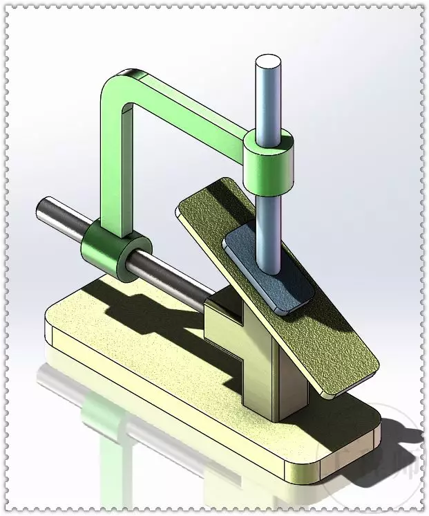 用SolidWorks设计的简单楔形机构的图17