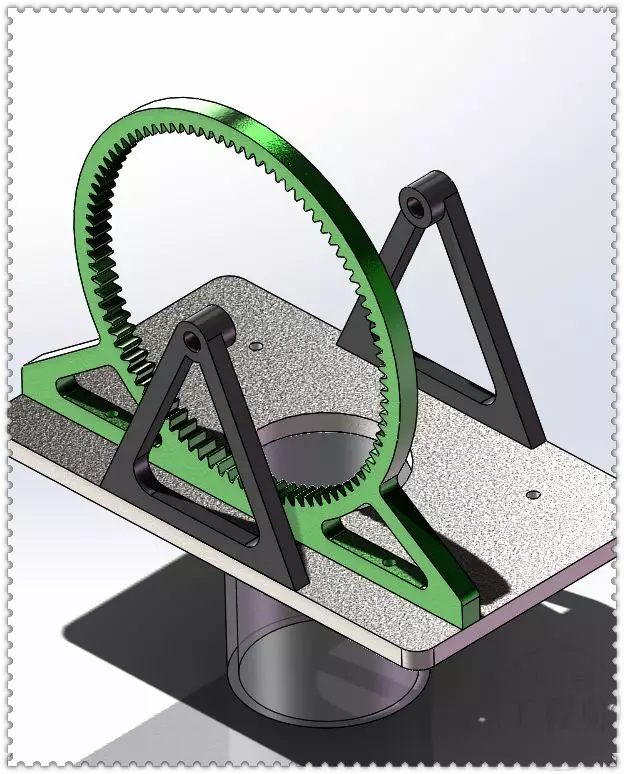 用SolidWorks设计的驻留活塞机构的图27