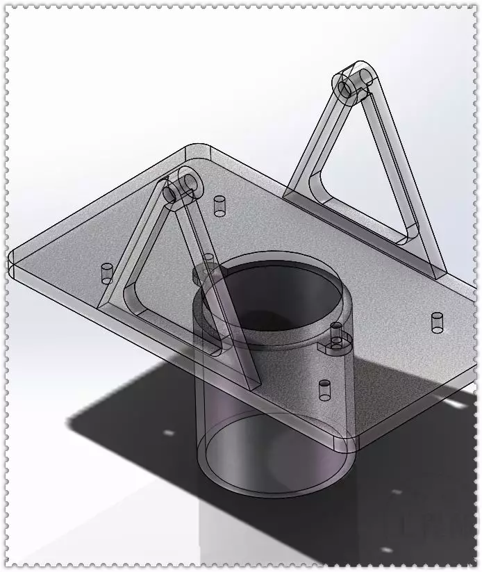 用SolidWorks设计的驻留活塞机构的图26