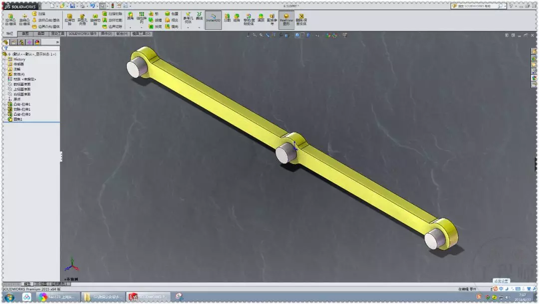 用SolidWorks设计的滑块停留连杆机构的图14