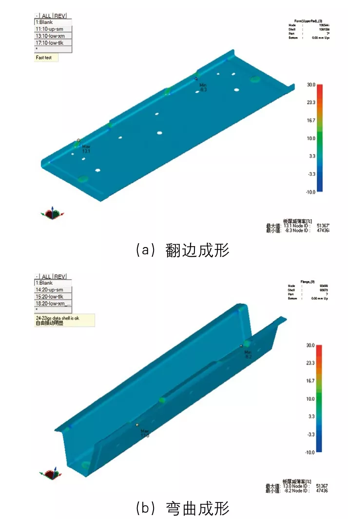 冲压成形仿真中自由振动问题研究的图7