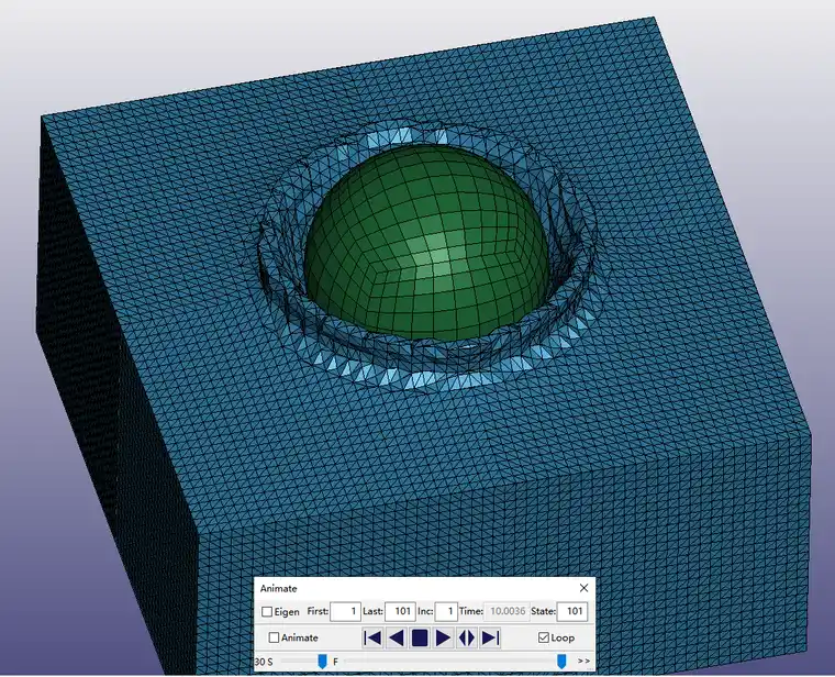 LSDYNA小球入水分析的图36