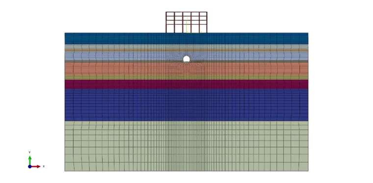 【ABAUQS】浮置板-隧道-土体-建筑有限元建模及动力响应的图2