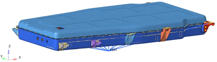 电池包定频疲劳分析  optistruct/nastran+ncode（附模型）的图1