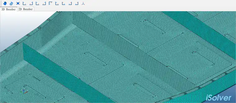 【iSolver案例分享58】新能源汽车电池包底座模态分析的图3