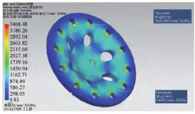 基于有限元分析改善落料冲孔模具上垫板零件的应力与应变的图10