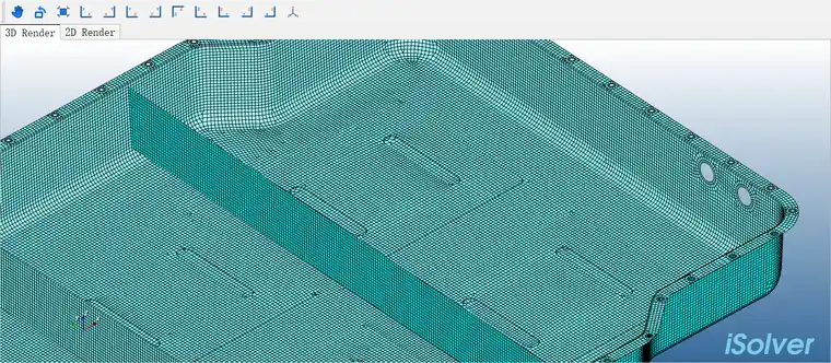 【iSolver案例分享58】新能源汽车电池包底座模态分析的图4
