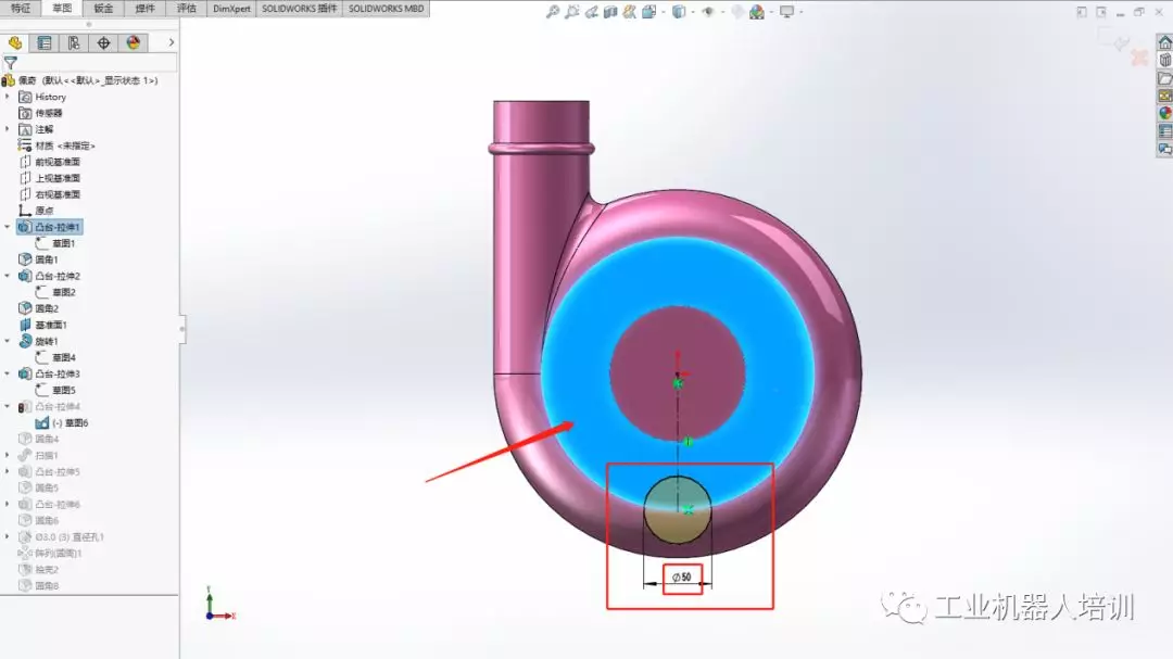 啥是佩奇？教你用SolidWorks绘制小猪佩奇的图13