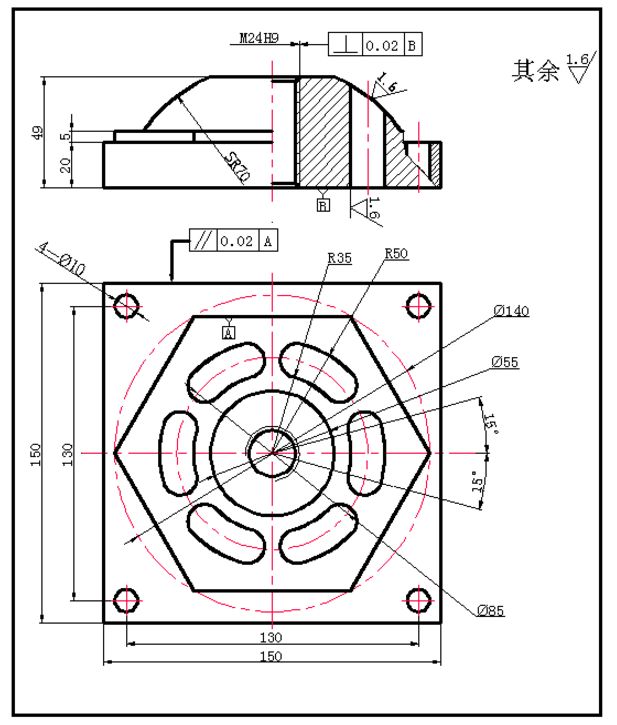 UG编程实例讲解：圆弧盘类零件的建模与加工的图2