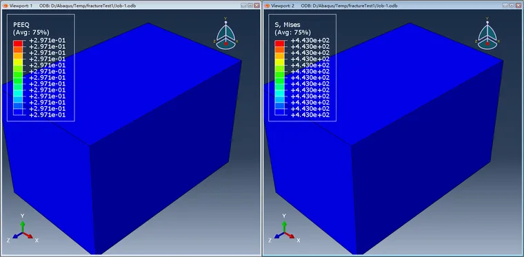 Abaqus中最简单的塑性断裂模型的图6