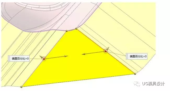 汽车模分型面拐角位置的处理技巧的图7