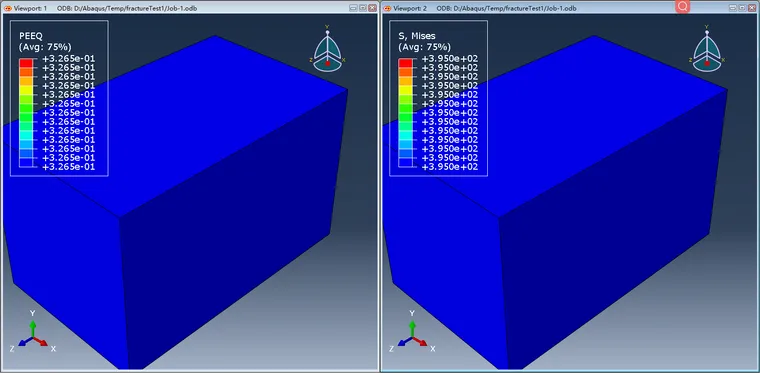 Abaqus中最简单的塑性断裂模型的图7