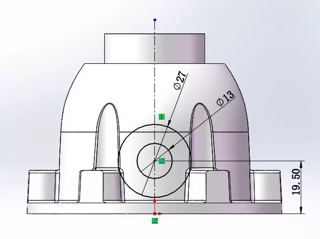 用SolidWorks画一个减速机的外壳的图27