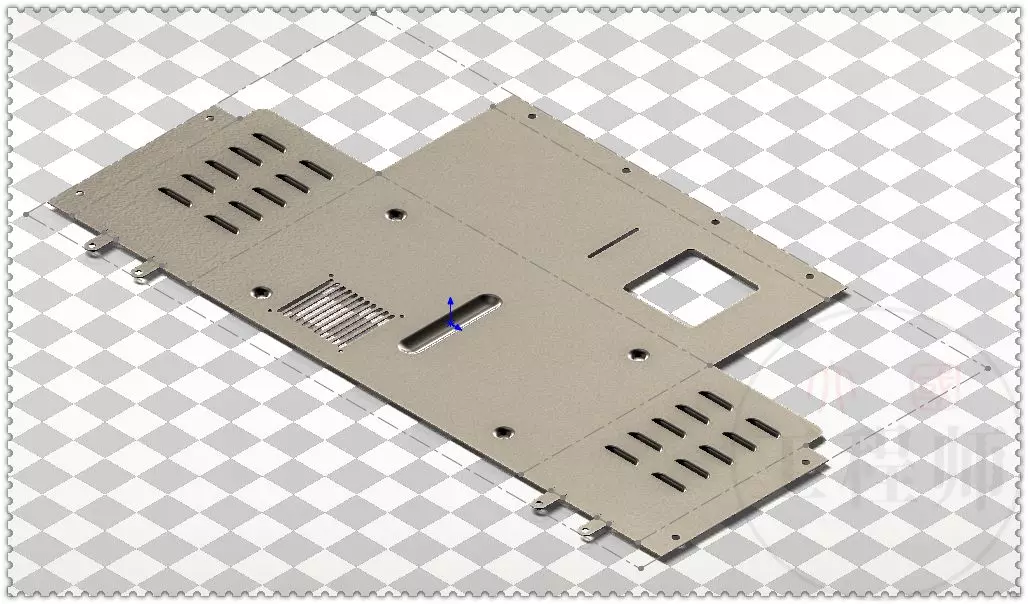 用SolidWorks设计的钣金壳体的图47