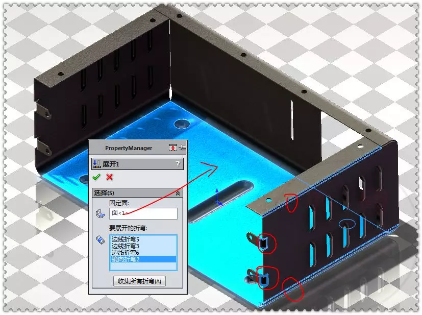 用SolidWorks设计的钣金壳体的图50